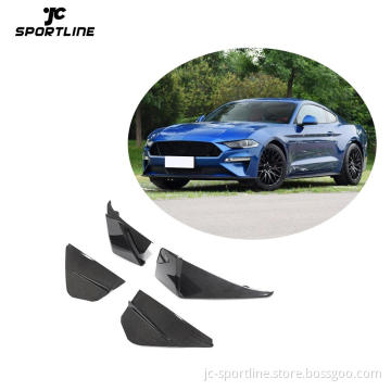Carbon Fiber Front Fog Lamp Cover Trims for Ford Mustang V8 GT 2018-2021